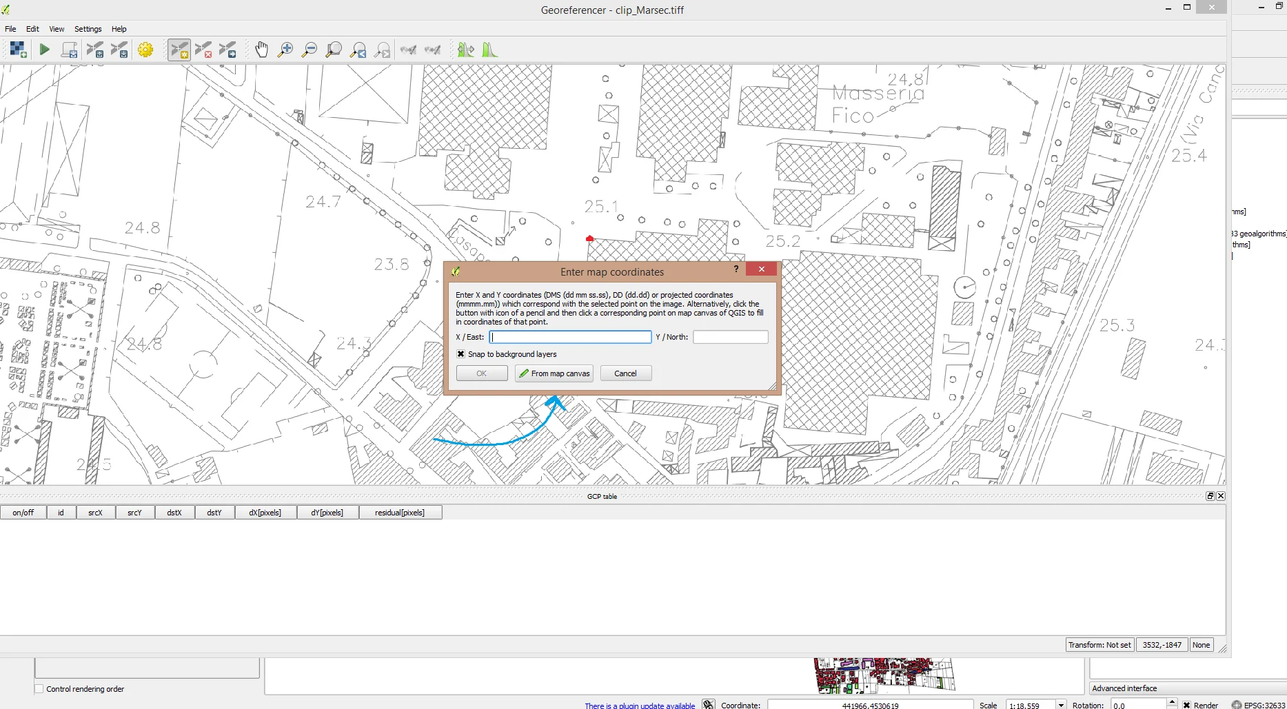 Come georeferenziare un raster che non ha punti noti - 4 Come georeferenziare un raster che non ha punti noti - 4